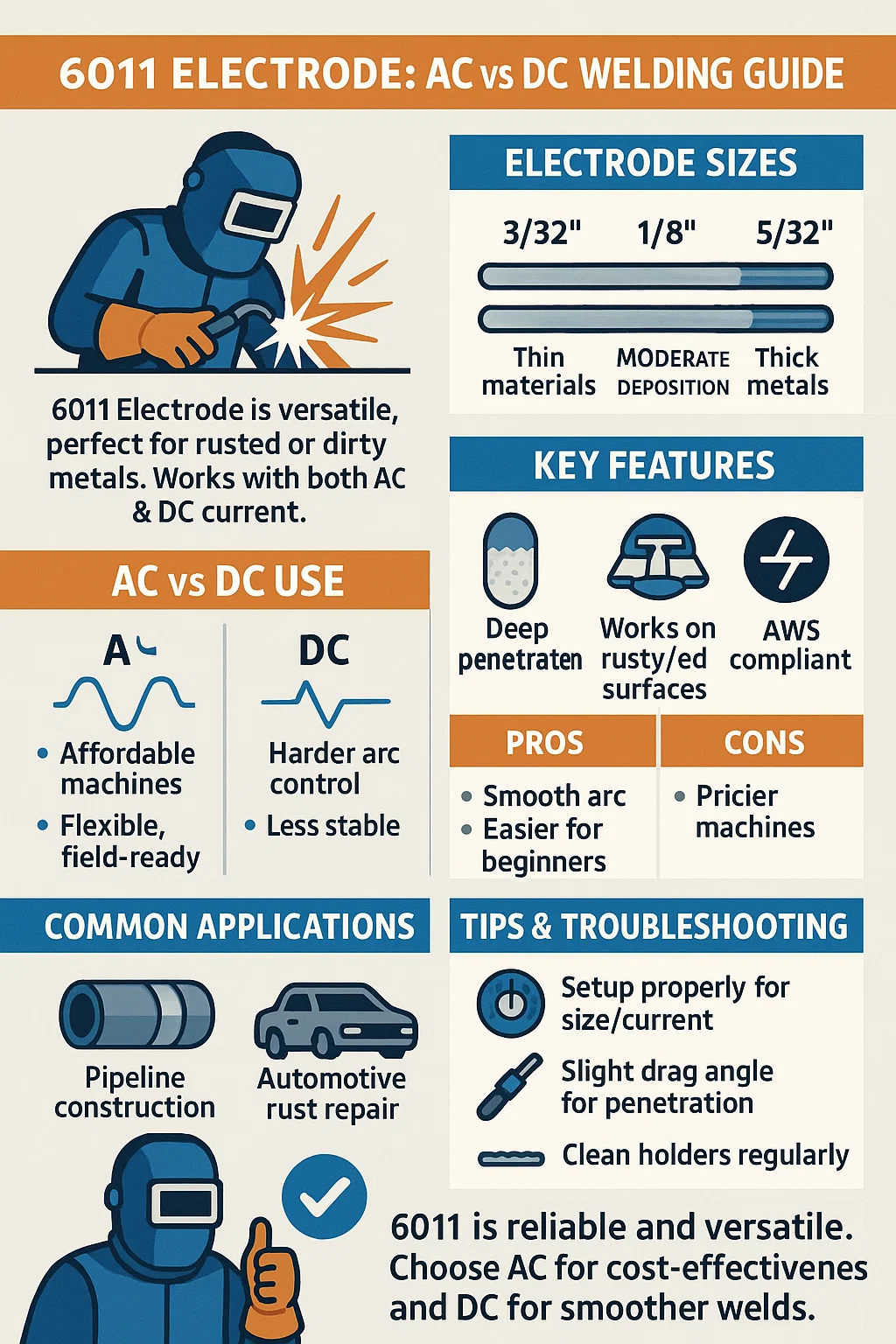 6011 Rod: Best Practices for AC vs. DC Welding